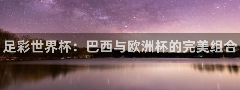 世界杯预选赛赛程：足彩世界杯：巴西与欧洲杯的完美组合